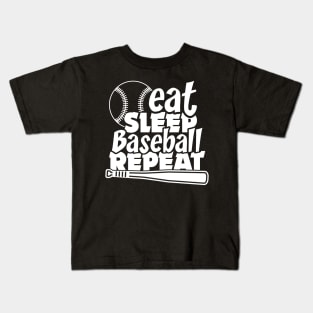 Eat Sleep Baseball repeat Kids T-Shirt